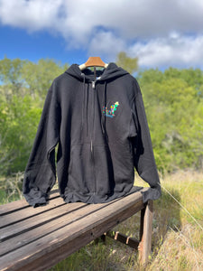 Black Zip-Up Hoodie Sweatshirt